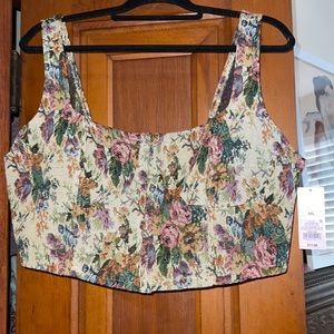 NWT Brocade Corset Crop Tank Top by wild fable at Target